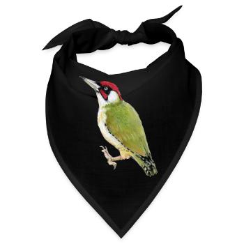 Grünspecht - Bandana - Schwarz - Vorne