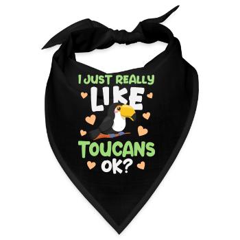 Tukan Vogel Toucan - Bandana - Schwarz - Vorne