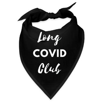 long covid club Corona Virus Lockdown Quarantäne - Bandana - Schwarz - Vorne