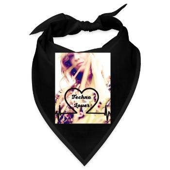 1 Techno Lover - Bandana - Schwarz - Vorne