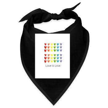 Love is Love - Bandana - Schwarz - Vorne