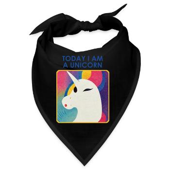 Einhorn mit Motto – Einzigartiges Design - Bandana - Schwarz - Vorne