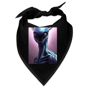 Gruseliges Alien - Bandana - Schwarz - Vorne