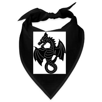 Dragon Flying - Bandana - Schwarz - Vorne