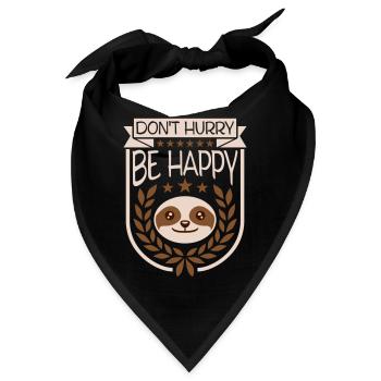 dont hurry be happy - Bandana - Schwarz - Vorne