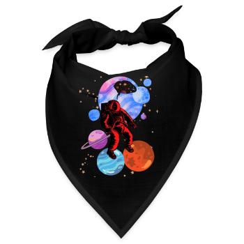 Astronaut Stencil-Stile - Bandana - Schwarz - Vorne