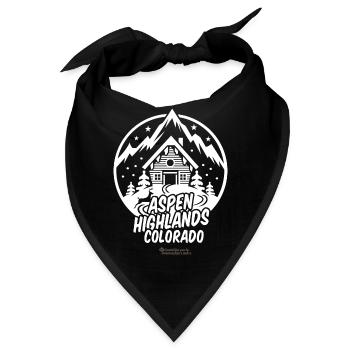 Aspen Highlands Colorado Skigebiet - Bandana - Schwarz - Vorne