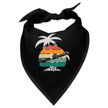 Palm Beach Florida - Bandana - Schwarz - Vorne
