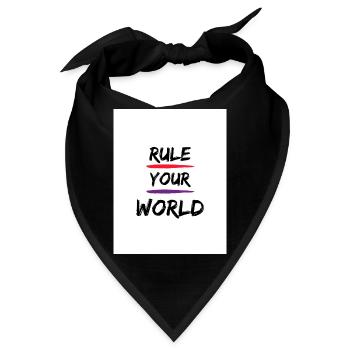 Regiere deine Welt - Bandana - Schwarz - Vorne