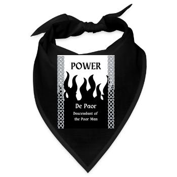 POWER NACHNAME - Bandana - Schwarz - Vorne