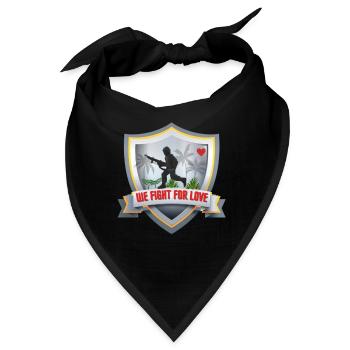Wir kämpfen für die Liebe - Bandana - Schwarz - Vorne