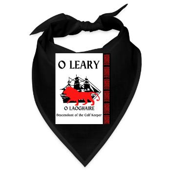 O Leary Nachname - Bandana - Schwarz - Vorne