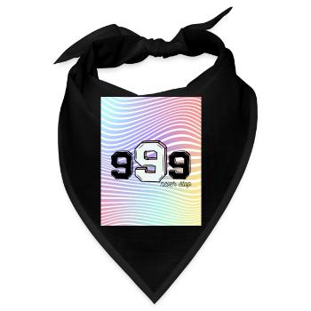 never stop - Bandana - Schwarz - Vorne