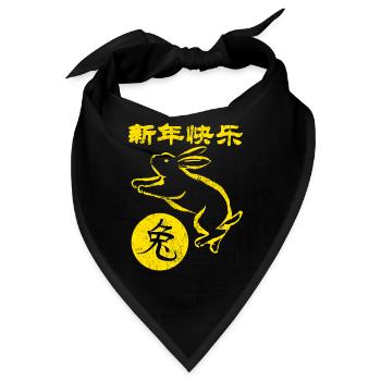Chinese New Year 2023 lunar new year Rabbit - Bandana - Schwarz - Vorne