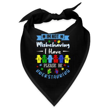 Ich habe Autismus - Bandana - Schwarz - Vorne