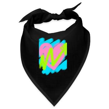 Herz mit Marker - Bandana - Schwarz - Vorne