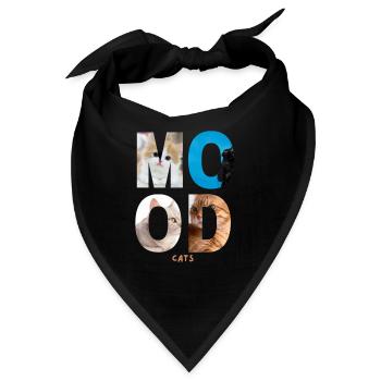 Mood Cats - Bandana - Schwarz - Vorne