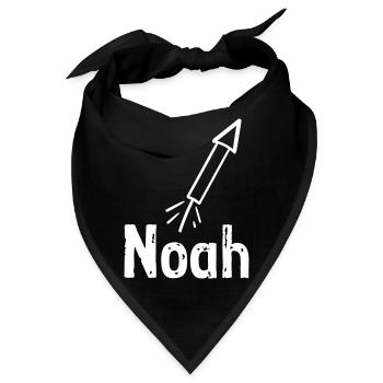 NOAH Schriftzug mit Rakete VEKTOR - Bandana - Schwarz - Vorne