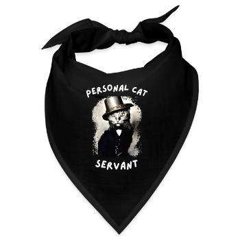 Persönlicher Katzendiener - Bandana - Schwarz - Vorne