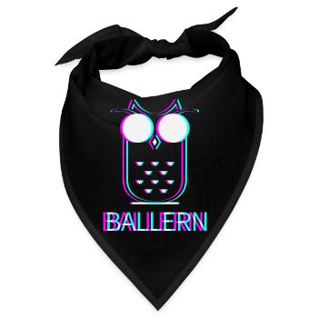 Ballern Techno Raver Electro Rave Musik Club - Bandana - Schwarz - Vorne