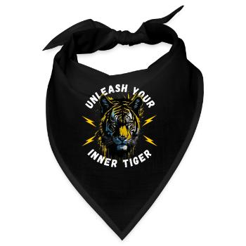 Tiger T-Sirt | Befreie Deinen Inneren Tiger - Bandana - Schwarz - Vorne