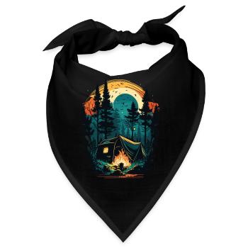 Camping - Survival Zuhause Ist Wo Mein Tarp Steht - Bandana - Schwarz - Vorne