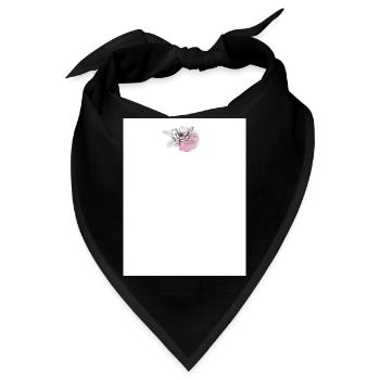 Pastell Blumen Design - Bandana - Schwarz - Vorne