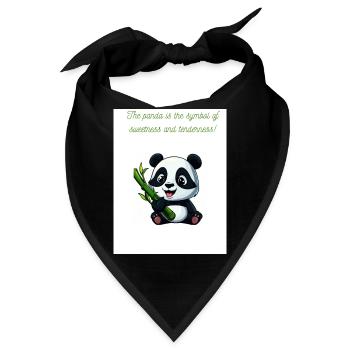 Panda-Skin - Bandana - Schwarz - Vorne