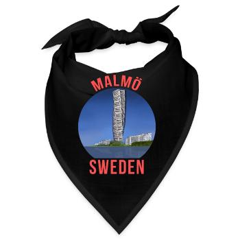 Malmö, Schweden - Bandana - Schwarz - Vorne