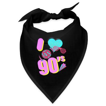 I love 90´s - Bandana - Schwarz - Vorne