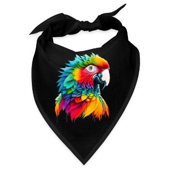 Papagei - Bandana - Schwarz - Vorne