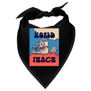 420 Weltfriedens-Morgentee - Bandana - Schwarz - Vorne
