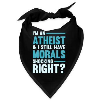 Atheismus Sprüche | Atheisten Atheist Geschenkidee - Bandana - Schwarz - Vorne