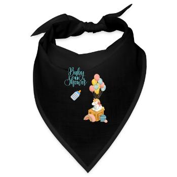 Babyshower 2 - blau - Bandana - Schwarz - Vorne