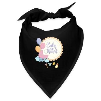 Baby shower 2 - Bandana - Schwarz - Vorne