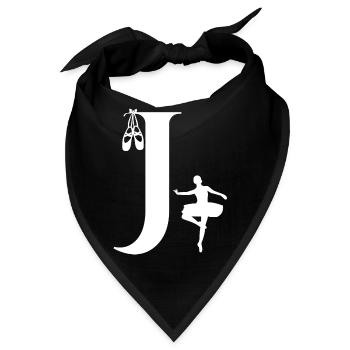 Buchstabe j Ballerina - Bandana - Schwarz - Vorne