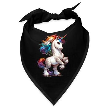 Schickes Einhorn mit blauen Augen - Bandana - Schwarz - Vorne