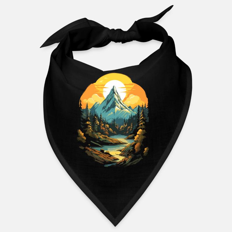 Mountains at sunset Bandana