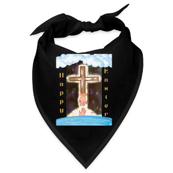 Religiöse Ostern - Bandana - Schwarz - Vorne