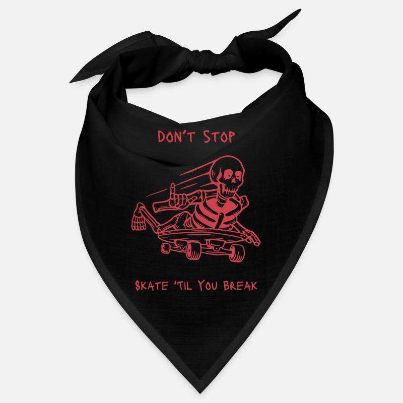 Skull Skeleton Skateboard Design Bandana