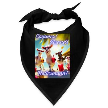Sommer, Strand, Sangria - Bandana - Schwarz - Vorne