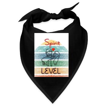 Spirituelles Niveau. Wasserwaage. - Bandana - Schwarz - Vorne