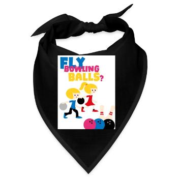 Fliege dich in Bälle. Spielen Sie Bowling. - Bandana - Schwarz - Vorne