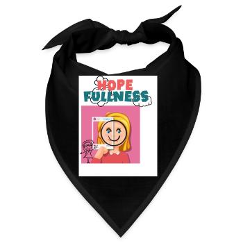 Hoffnung Fülle. Voller Hoffnung. Hoffen. - Bandana - Schwarz - Vorne