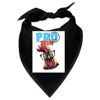 Protein. Protein. Huhn. Geflügel. - Bandana - Schwarz - Vorne