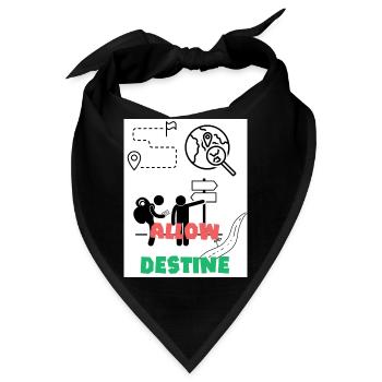 Erlaube destine. Erlaube das Schicksal. Richtung. - Bandana - Schwarz - Vorne