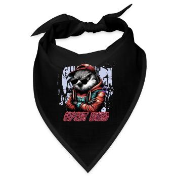 VERÄRGERTER VOGEL - Bandana - Schwarz - Vorne