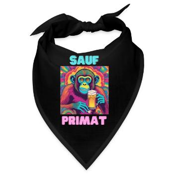 Sauf Primat - Bandana - Schwarz - Vorne