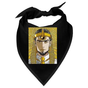 Ägyptischer Pharao - Bandana - Schwarz - Vorne
