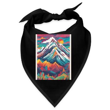Bunte Berge - Bandana - Schwarz - Vorne